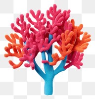 PNG Colorful Branched Finger Coral toy white background creativity underwater. AI generated Image by rawpixel.