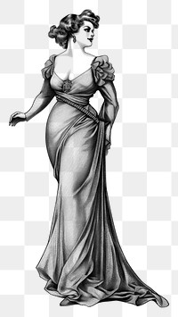 PNG Full body of lady sketch fashion drawing. AI generated Image by rawpixel.