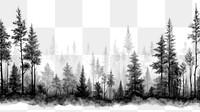 PNG Minimal forest in mist outdoors woodland nature. AI generated Image by rawpixel.