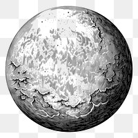 PNG Moon sphere planet monochrome. AI generated Image by rawpixel.