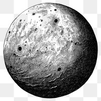PNG Moon astronomy space monochrome. AI generated Image by rawpixel.