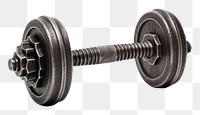 PNG Dumbell sports white background weightlifting. AI generated Image by rawpixel.