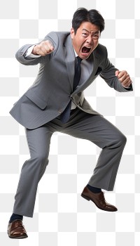 PNG An business casual style Japanese businessman lawer raging shouting adult  