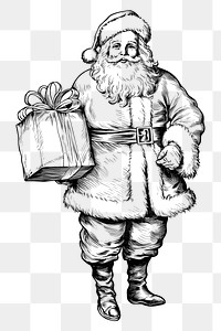 PNG Santa claus sketch drawing adult. AI generated Image by rawpixel.