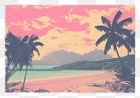 PNG Tropical outdoors painting collage. AI generated Image by rawpixel.