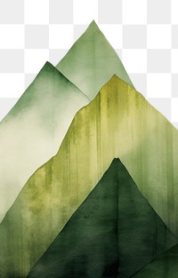 PNG Abstract mountain green art. AI generated Image by rawpixel.