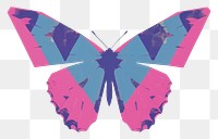 PNG A butterfly collage purple animal. AI generated Image by rawpixel.