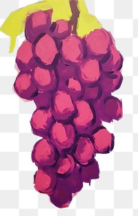 PNG Grape grapes painting plant. AI generated Image by rawpixel.