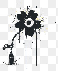 PNG Flower art splattered creativity. AI generated Image by rawpixel.