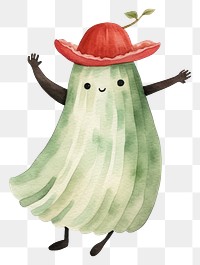 PNG  Chili dancing white background creativity vegetable. AI generated Image by rawpixel.