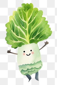 PNG  Salad vegetable dancing plant food leaf. AI generated Image by rawpixel.