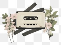 PNG Floral clapperboard technology cassette