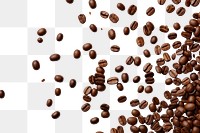 PNG Coffee beans coffee backgrounds white background. AI generated Image by rawpixel.