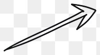PNG 1 arrow symbol sketch white. AI generated Image by rawpixel.