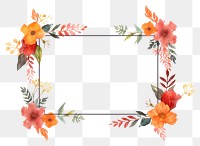 PNG Photo Frame pattern flower frame. AI generated Image by rawpixel.