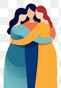 PNG  People hug around hugging adult togetherness. AI generated Image by rawpixel.