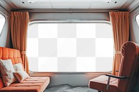 Minivan window view png mockup, transparent design