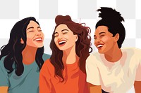 PNG Happy friends laughing smile adult. AI generated Image by rawpixel.