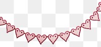 PNG Hearts decoration necklace pattern. AI generated Image by rawpixel.
