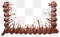 PNG Chocolate border dessert food white background. AI generated Image by rawpixel.