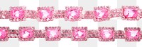 PNG Pink glitter gemstone jewelry white background