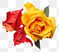 PNG Rose paper flower petal. AI generated Image by rawpixel.