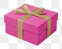 PNG white gift box, transparent background