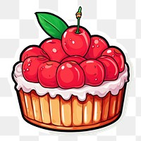 PNG  Pie dessert cupcake cherry. AI generated Image by rawpixel.