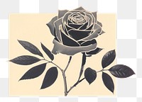 PNG Rose flower plant leaf. AI generated Image by rawpixel.