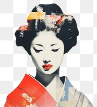 PNG Woman in japanese costume collage art adult