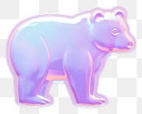 PNG Bear purple mammal representation. AI generated Image by rawpixel.