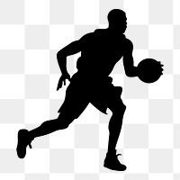 PNG  Basketball player silhouette footwear sports.