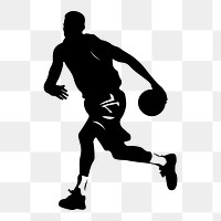 PNG  Basketball player silhouette sports adult.