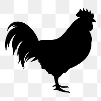 PNG  Chicken silhouette poultry animal.