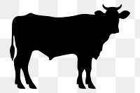 PNG  Cow silhouette livestock cattle.