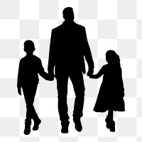 PNG  Family silhouette child adult.