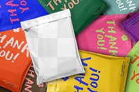 Mailer bag png transparent mockup