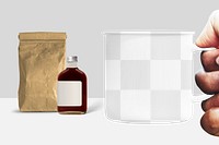 Coffee mug png product mockup, transparent design