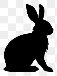 PNG  Rabbit silhouette animal mammal.
