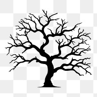 PNG  Tree silhouette drawing sketch.