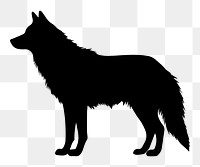 PNG  Wolf silhouette animal mammal