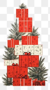 PNG Many chrsitmas presents stacked high christmas drawing plant. AI generated Image by rawpixel.