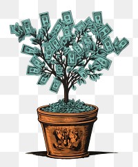 PNG Money plant houseplant investment. AI generated Image by rawpixel.