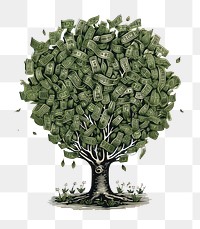 PNG Money tree drawing plant green. AI generated Image by rawpixel.