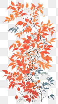 PNG Autumn leaves painting pattern drawing. AI generated Image by rawpixel.