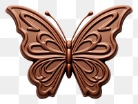 PNG Butterfly chocolate white background confectionery. AI generated Image by rawpixel.
