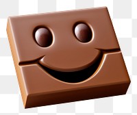 PNG Smiley emoji chocolate dessert food. AI generated Image by rawpixel.