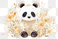 PNG Panda nature art representation. 