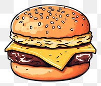 PNG Cheese burger food hamburger freshness. AI generated Image by rawpixel.