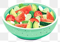 PNG Salad bowl fruit food watermelon. 